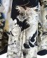 参列振袖[edel・ギャル系]黒に白ぼかし・金の龍[身長155cmまで]No.1093